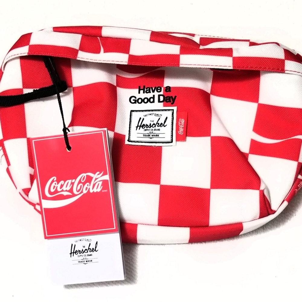 Durable Ninteen Red & White Checkered waist pack.